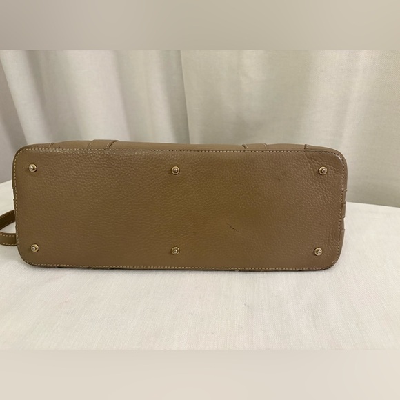 Vintage 80’s Dooney & Bourke SOFT Pebbled Leather Large Satchel Taupe Classic - Picture 10 of 15